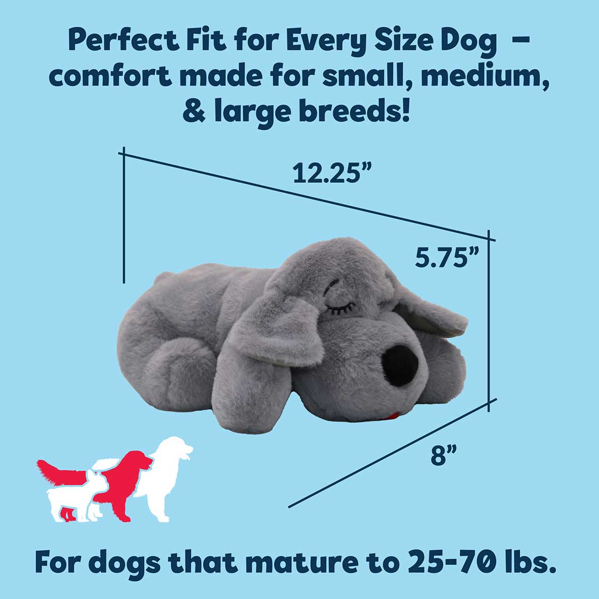 Snuggle Puppy® - Medium / Gray