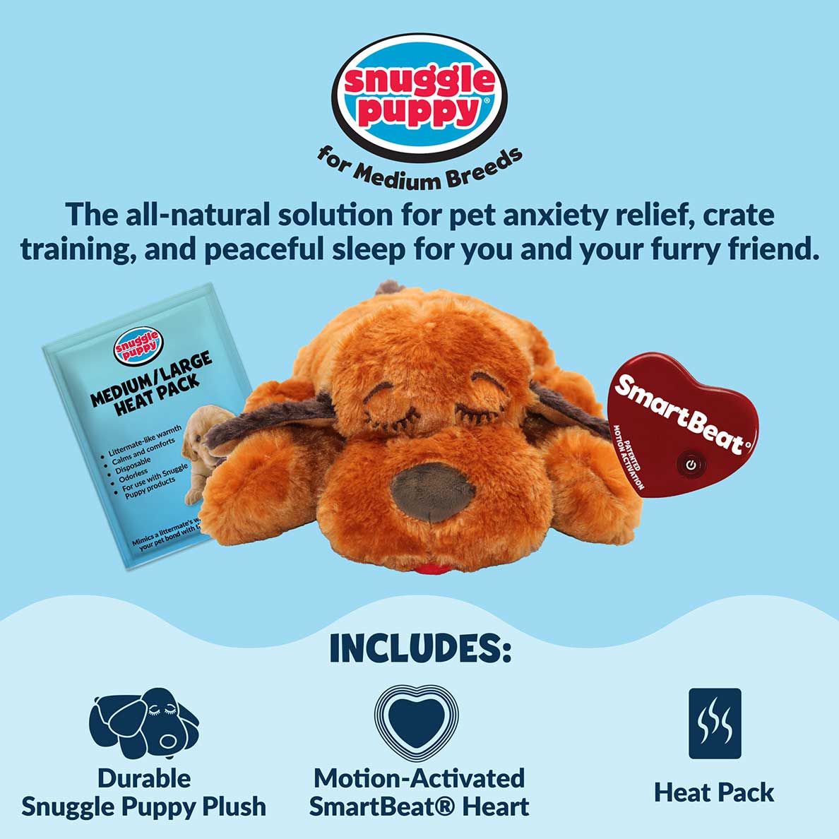 Snuggle Puppy® - Medium / Brown