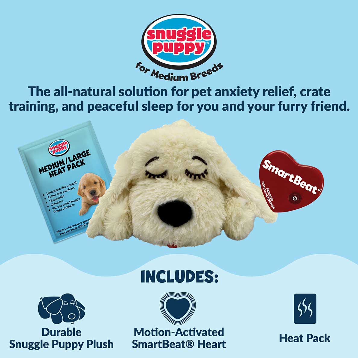 Snuggle Puppy® - Medium / Cream