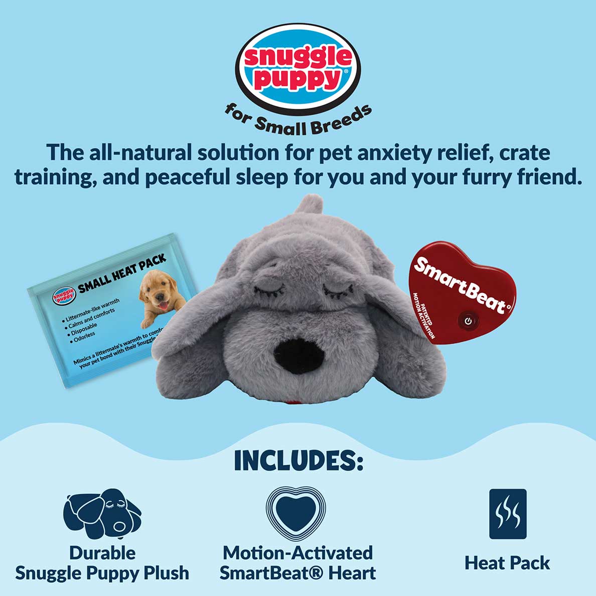 Snuggle Puppy® - Small / Gray